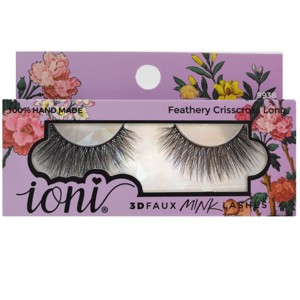 IONI Collector's Premium Edition 3D Faux Mink Lash Feathery Crisscross Long (Pack of 12) - 1 of 3
