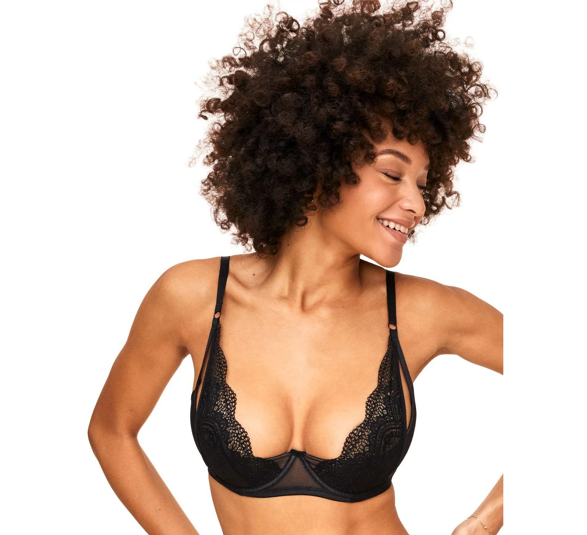 Adore Me Women's Kaia Quarter Cup Bra Black 36D