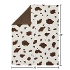 Sweet Jojo Designs Boy Baby Swaddle Blanket Wild West Cowboy Brown and Off White - 4 of 4