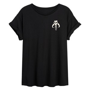 Women's - The Mandalorian - Mando Icon Oversized Graphic T-Shirt - 1 of 4
