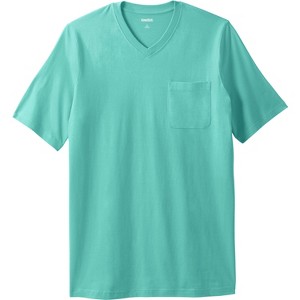 KingSize Men's Big & Tall Shrink-Less Lightweight Longer-Length V-Neck T-Shirt - 1 of 4
