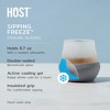 Host Tasting Glass FREEZE Gin Glass or Bourbon Glass Set, Whiskey Tasting Glasses with Active Cooling Gel, Whiskey Lover Gifts, Gray 6.7oz Set of 2 - 2 of 4