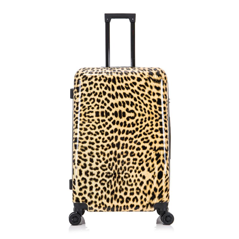InUSA PRINTS Lightweight Hardside Large Checked Spinner Suitcase - Cheetah, 3 of 17