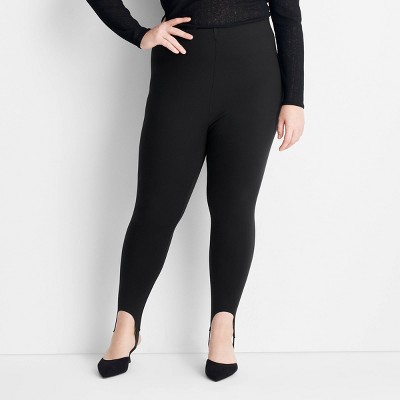 Women's High Rise Stirrup Leggings - Future Collective Black