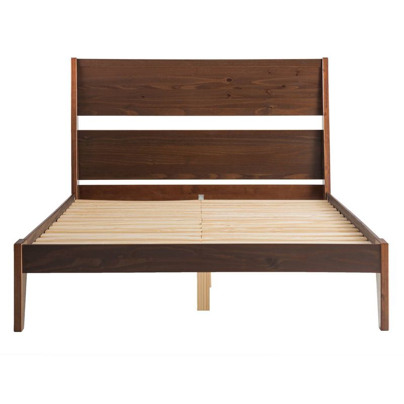 Boho Modern Solid Wood Angle Accent Queen Platform Bed - Saracina Home, 1 of 7