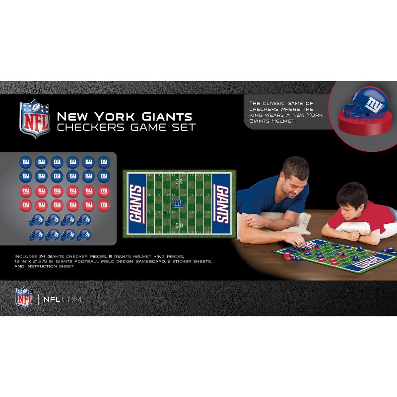 MasterPieces Officially licensed NFL New York Giants Checkers Board Game for Families and Kids ages 6 and Up, 4 of 6