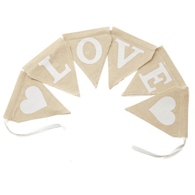 Rustic Love Banner Party Decorations and Accessories Brown