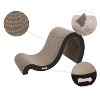 THE LICKER STORE Kona Modern Cardboard Double-Sided Wave Cat Scratcher with Catnip - 3 of 4