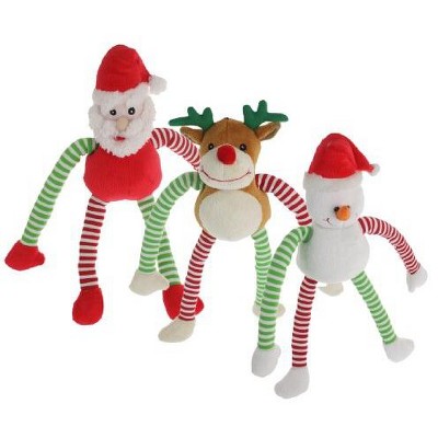 Multipet Pull My Leg Interactive Christmas Reindeer Plush Dog Toy