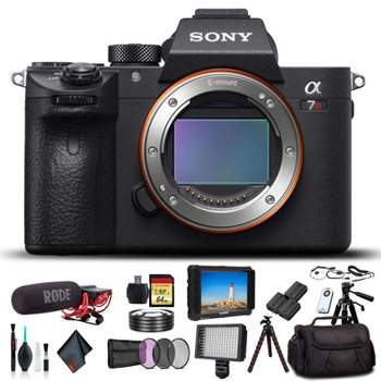 Sony Alpha a7R III Mirrorless Camera ILCE7RM3/B with Bag, 2X Extra Batteries, Rode Mic, LED Light, HD Monitor, 2X 64GB M