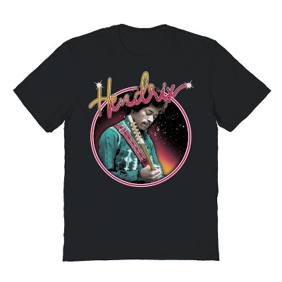 Jimi Hendrix Men's Guitar Green Jacket Short Sleeve Graphic Cotton T-Shirt