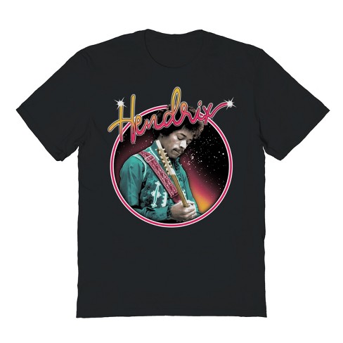 Jimi Hendrix Men's Guitar Green Jacket Short Sleeve Graphic Cotton T-Shirt - image 1 of 1