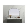 Elegant Lighting Metal Frame Arch Mirror 36x24 Inch in Silver - 2 of 4