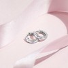 Girl's Staggered Gems Hoop Sterling Silver Earrings - In Season Jewelry - 4 of 4