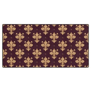 Avenie Fleur De Lis In Royal Burgundy Desk Mat - 1 of 4