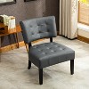 OUTSUPPLY Accent Chair, Oversized Luxe Seating, Easy-Clean & Sunlight Resistant, Modern Chair with Wood Legs - 4 of 4