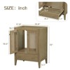 ChicFurnit Bathroom Vanities 24 Inch Bathroom Cabinet Base with Rattan Doors and Drawer for Bathroom, Brown, 23.6"*17.7"*33.03" - 3 of 4