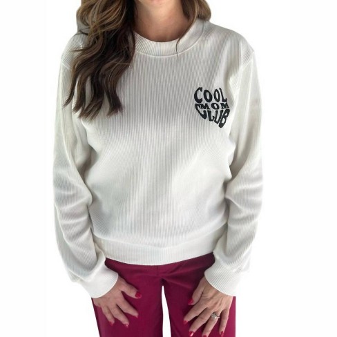 Women's Cool Mom Club Ribbed Sweatshirt - Boat House Apparel - image 1 of 3