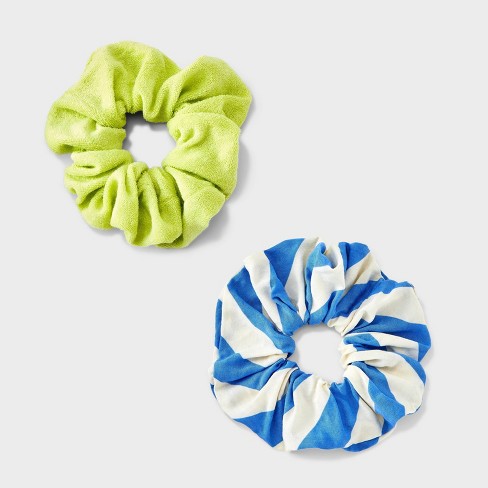 Striped Hair Twister Set 2pc - A New Day™ Blue/lime : Target