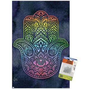 Trends International Brigid Ashwood - Rainbow Hamsa Unframed Wall Poster Prints - 1 of 4
