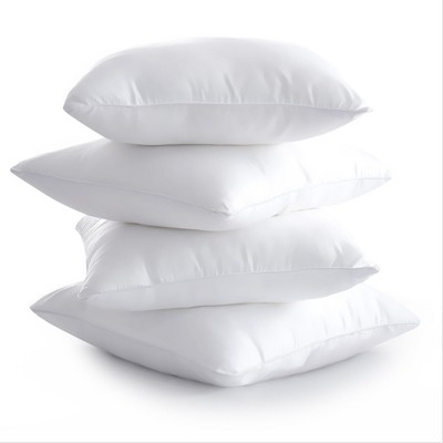 Lux Decor Collection Pack of 4 Decorative Cushion Throw Pillows Insert for Sofa Chair Bed