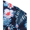 Men's Hawaiian Shirt Short Sleeve Linen Button Down Shirts Casual Floral Printed Beach Shirts with Pocket - 3 of 4