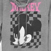 Juniors Womens Mickey & Friends Angry Checker Logo Cowl Neck Sweatshirt - 2 of 4