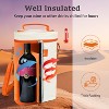 Tirrinia 2 Bottle Wine Gift Tote Carrier, Leakproof Insulated with Front Pockets, Wine Cooler Tote Bag, Gift Idea for Wine Lover Women Men - 4 of 4