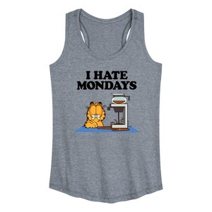 Women's - Garfield - I Hate Mondays Graphic Racerback Tank - 1 of 4