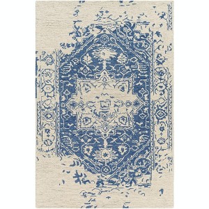 Mark & Day Vretsia 2'x3' Rectangle Tufted Indoor Area Rugs Ink Blue: Handmade Wool, Stain-Resistant, Traditional Style - 1 of 4