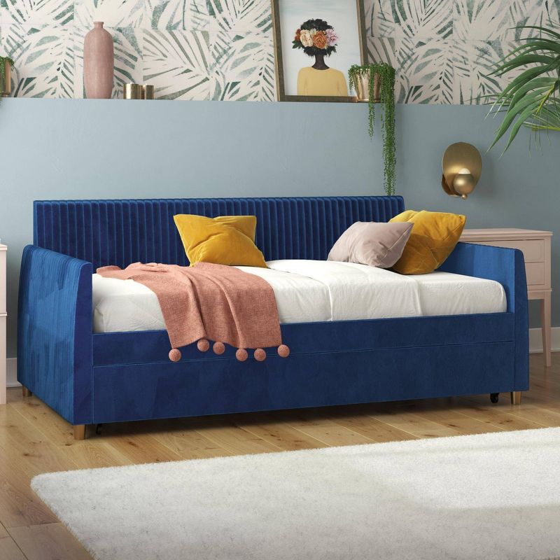 Twin Daphne Upholstered Daybed with Roll Out Trundle - Mr. Kate, 3 of 16