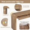 NicBex Rustic Console Table with Storage Drawers,Entryway Table with Curved Corners & Thick Legs,Fluted Foyer Tables for Entryway,Living Room - 2 of 4