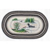 Earth Rugs Loons Oval Patch Rug 3'x5' – Hand-Braided Jute Rug with Lake-Inspired Loon Bird Design for Rustic Lodge or Cabin Decor - 2 of 3