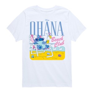 Boys' - Lilo and Stitch - Ohana Beach Blub Short Sleeve Graphic T-Shirt - 1 of 4