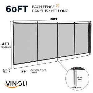 VINGLI Premium Black Safety Fence for Both In-Ground and Above Ground Swimming Pools - 1 of 4