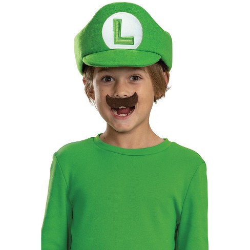 sandhed udslettelse makker Super Mario Luigi Elevated Child Hat And Mustache : Target