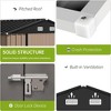 Outdoor Metal Storage Shed Steel Utility Tool House With Lockable Doors & Windows - 3 of 4