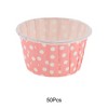 Unique Bargains Polka Dot Curled Rim Disposable Baking Cups Greaseproof Paper 2.56"x1.57" 50 Pcs - 4 of 4