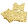 Home Mart Goods 3 Piece Set Yellow Soft Cozy Plush Chenille Bath Mat Highly Absorbent Bathroom Rug - 3 of 4