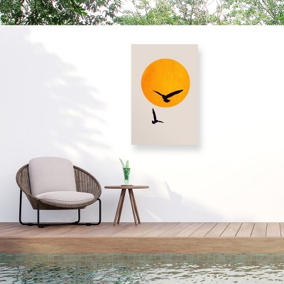 Trademark Fine Art - Kubistika  Birds In the Sky Matted Framed Art