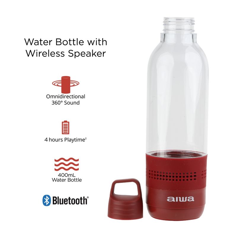 AIWA Get Fit Sport Kit Wireless Sport Earphones + 2 in 1 Water Bottle with Wireless Speaker, 2 of 7