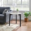 NicBex Modern Imitation Marble Round Coffee Table with Solid Wood Legs,Rubber Wood Side Table,Center Table for Living Room - 2 of 4