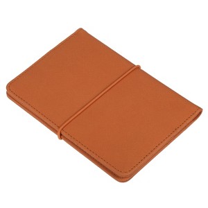Unique Bargains PU Leather Travel Document Organizer Card Wallet with Elastic Strap 5.8"x3.9" - 1 of 3