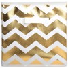 Design Imports Nonwoven Polyester Cube Chevron White/Gold Square 11X11X11 Set/2 - 3 of 4