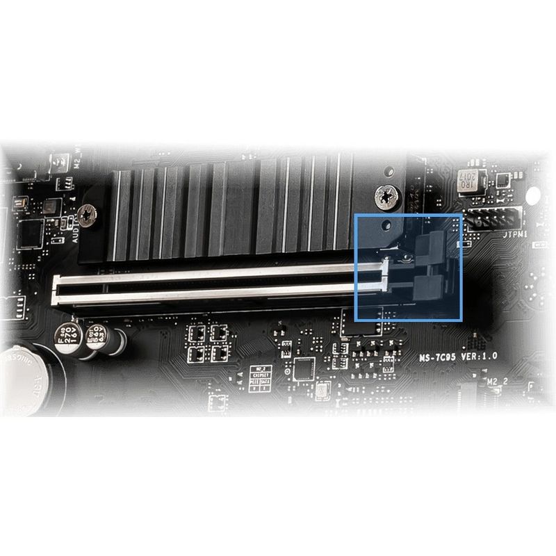 MSI B550M PRO-VDH WIFI Desktop Motherboard - AMD B550 Chipset - Socket AM4 - Micro ATX - 128 GB DDR4 SDRAM Maximum RAM - DIMM, UDIMM, 2 of 7