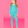 RuffleButts SoftSnooze Big Girls Ruffle Long Sleeve Pajama Set - 3 of 4