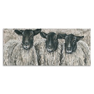 Stupell Industries Three Sheep Trio Portrait, 30" x 13" - 1 of 4