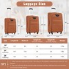 Lyngins 5-Piece Softside Luggage Set – 20" + 24" + 28" Spinner Suitcases with Wheels, Travel Duffel Bag & Toiletry Bag, Easy-Access Pockets - 2 of 4