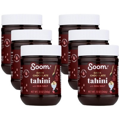 Soom Dark Chocolate Tahini With Sea Salt - Case of 6/12 oz