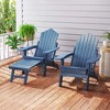 Costway Patio Adirondack Chair All-Weather HIPS Lounge Chair with Retractable Footrest Black/Brown/Gray/Navy - 4 of 4